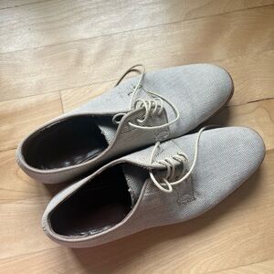 Well worn work shoes